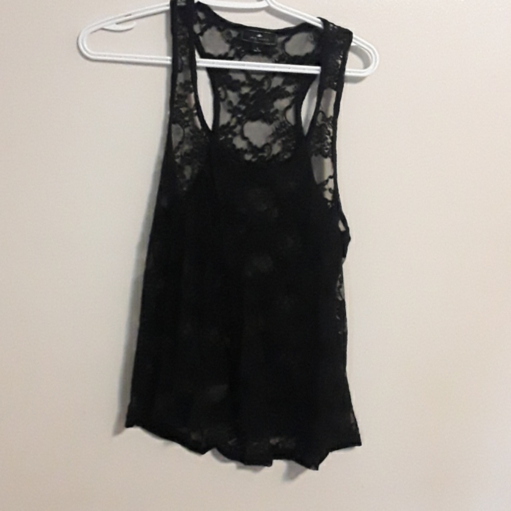 Black lace tank top